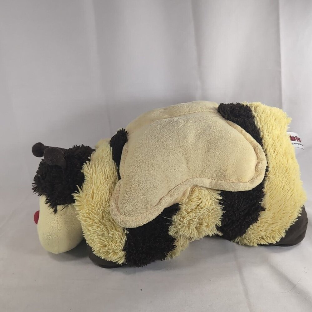 Pillow Pets 2010 Bumblebee Bumbly Bee Yellow Brown Stripes Plush Stuffed Animal